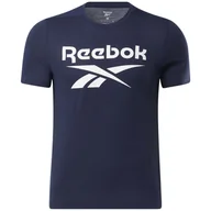 Koszulki męskie - Męska Koszulka REEBOK WOR SUP SS GRAPHIC TEE FU3256 – Granatowy - miniaturka - grafika 1