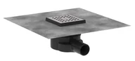 Odpływy liniowe - Hansgrohe RainDrain Point - Odpływ punktowy, 10x10 cm, stal nierdzewna szczotkowana 56246800 - miniaturka - grafika 1
