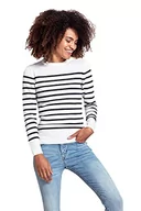 Swetry damskie - Armor Lux Sweter damski, Wielokolorowa (mleko/bogata granatowa 4fq), 32 - miniaturka - grafika 1