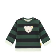 Bluzy dla chłopców - Steiff Bluza chłopięca z długim rękawem w paski, Jungle Green, 56 - miniaturka - grafika 1