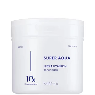 Missha Super Aqua Ultra Hyalron Toner Pads 80szt - Toniki i hydrolaty do twarzy - miniaturka - grafika 1