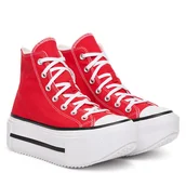 Trampki damskie - Trampki Converse Chuck Taylor All Star Lift Double Stack A15542C Czerwony - miniaturka - grafika 1