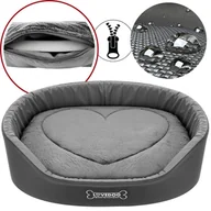 Legowiska dla psów - Legowisko dla psa kota WODOODPORNE posłanie z pokrowcem ZAMEK kojec M 60x50 - miniaturka - grafika 1