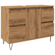 Szafki łazienkowe - vidaXL Szafka łazienkowa, dąb artisan, 80x33x60 cm - miniaturka - grafika 1