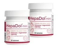 Suplementy i witaminy dla psów - HepaDol Mini 2x60 tabletek - miniaturka - grafika 1