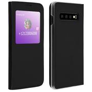 Etui i futerały do telefonów - Etui Clear View do Samsunga Galaxy S10 Plus ultracienkie - czarne - miniaturka - grafika 1