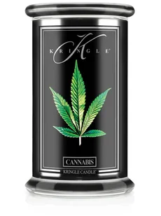Cannabis - Kringle Candle - duża świeca z dwoma knotami (624g) - seria Reserve - Świece - miniaturka - grafika 1