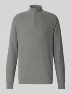 Swetry męskie - Sweter z dzianiny z kołnierzem - miniaturka - grafika 1