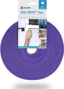 VELCRO One Wrap 20 mm, fioletowa, 25 m - Taśmy klejące - miniaturka - grafika 1