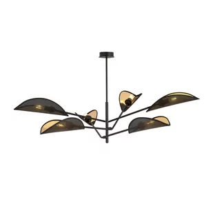 Emibig Vene lampa sufitowa 6-punktowa czarna/złota 1158/6 1158/6 - Lampy sufitowe - miniaturka - grafika 2
