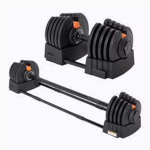 Hantel/sztanga 2w1 TREXO TRX-ABD40 1-40 kg czarna/pomarańczowa - Hantle i ciężarki - miniaturka - grafika 1