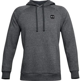 Bluza męska Under Armour  Rival Fleece Hoodie Hallo grey M - Bluzy sportowe męskie - miniaturka - grafika 1