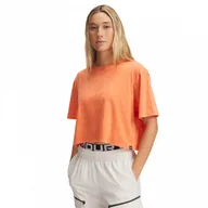 Koszulki i topy damskie - Damski t-shirt basic Under Armour UA Rival Wash SS - pomarańczowy - miniaturka - grafika 1