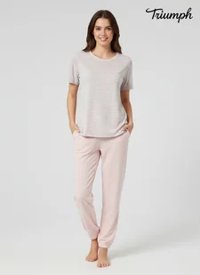 TRIUMPH PIŻAMA DAMSKA zestaw koszulka + spodnie rozmiar 38 - Piżamy damskie - miniaturka - grafika 1