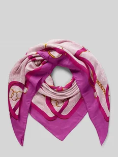 Szal z wiskozy z detalem z logo model ‘FOULARD’ - Apaszki i szaliki damskie - miniaturka - grafika 1