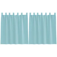 Zasłony - vidaXL Zasłony woalowe z pętelkami 2 szt. Turkusowe 140x140 cm - miniaturka - grafika 1