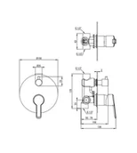 Zestawy prysznicowe - Deante Arnika Zestaw wannowo-prysznicowy podtynkowy titanium NACD9QA - odbiór osobisty: Kraków, Warszawa - miniaturka - grafika 1