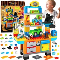 Klocki - KLOCKI KONSTRUKCYJNE ZESTAW DIY WARSZTAT 92 ELEMENTÓW DLA DZIECI NA PREZENT - miniaturka - grafika 1