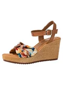 Sandały damskie - Tamaris Damskie sandały z klinami, sandały damskie, chestnut, 37 eu - miniaturka - grafika 1