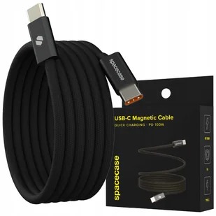 SC USB-C to USB-C Magnetic Cable 1M 100W CL06 black - Kable USB - miniaturka - grafika 1