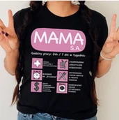 Bluzki damskie - koszulka dla mamy mama s.a - miniaturka - grafika 1