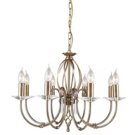 Lampy sufitowe - Elstead Lighting Aegean 8Lt Chandelier Aged Brass AG8 AGED BRASS Elstead lampa wisząca stylowa świecznikowa AG8 AGED BRASS ) - miniaturka - grafika 1