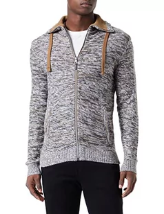 TOM TAILOR Męskie Kardigan 1034638, 30989 - Quarry Beige Mouline, L - Swetry męskie - miniaturka - grafika 1