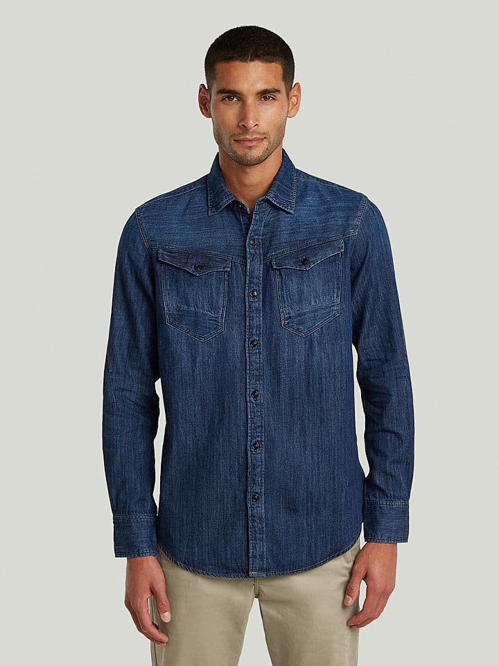 G-Star Koszula dżinsowa w kolorze granatowym