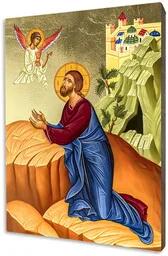 Ikona Jezus w Ogrójcu - Symbol pokory i oddania - Ikony i obrazy sakralne - miniaturka - grafika 1