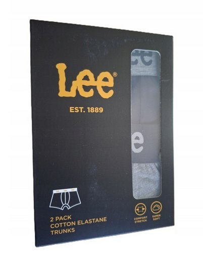 Bokserki męskie LEE 2-pack rozmiar M granat/szary