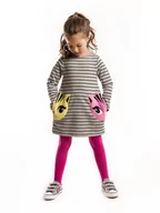 Sukienki i spódniczki dla dziewczynek - Deno Kids Sukienka "Twin Cat" w kolorze szarym - miniaturka - grafika 1