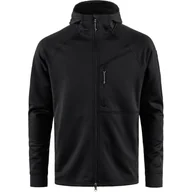 Swetry męskie - FJALLRAVEN 12600228-550 Abisko Grid Fleece Hoodie M długi sweter męski czarny, rozmiar XS - miniaturka - grafika 1