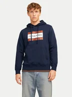 Bluzy męskie - Jack&Jones Bluza 12262513 Granatowy Regular Fit - miniaturka - grafika 1