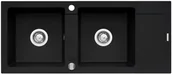 Zlewozmywaki - Pyramis Zlew MIDO 116x50) 2B 1D czarny 70090801) 70090801 - miniaturka - grafika 1