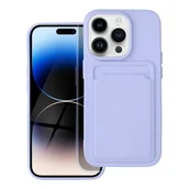 Etui i futerały do telefonów - OEM Futerał Card Case do iPhone 14 Pro fioletowy - miniaturka - grafika 1