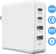Ładowarki samochodowe - Ładowarka Viking USB GaN 100W, obsługa PD3.0 i QC4 +, biała - miniaturka - grafika 1