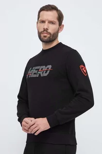 Bluzy męskie - Rossignol bluza bawełniana HERO męska kolor czarny z nadrukiem - grafika 1