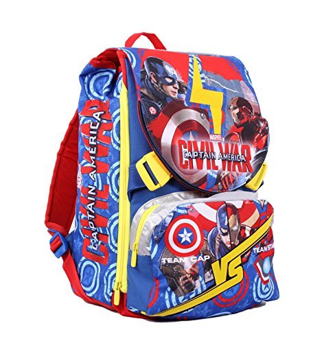 Kidz Corner Capitan America plecak dziecięcy, 75 cm, 131 litrów, niebieski (Blu)