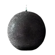 Świece - Świeca Iris kula 10 cm czarny - miniaturka - grafika 1