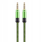 Kable - KABEL AUDIO AUX MINI JACK 3,5 MM ZIELONY - miniaturka - grafika 1