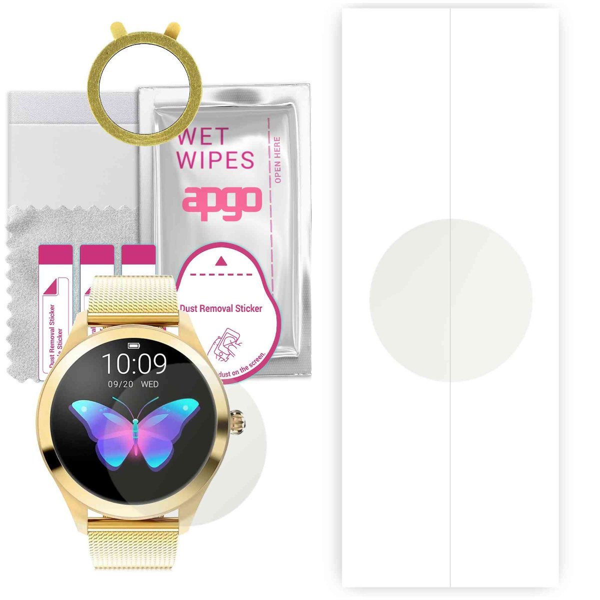 1x Folia hydrożelowa MATOWA do Rubicon Smartwatch SMARUB010 - apgo Smartwatch Hydrogel MATTE Protection Ochrona na ekran smartwatcha