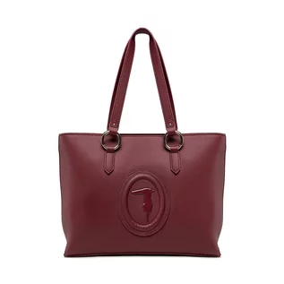 Torebki damskie - Trussardi Torebka Lisbona Shopper Md 75B00961 Cabernet - grafika 1