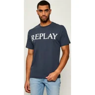 Koszulki męskie - Replay T-shirt Regular Fit - miniaturka - grafika 1