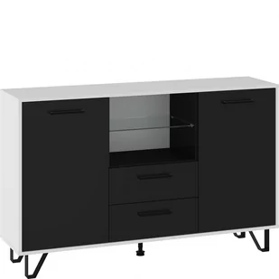 Komoda 2D2S BOS-03 Boss MebloCross Biały Mat / Czarny Połysk - Komody - miniaturka - grafika 1