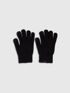 Rękawiczki dla dzieci - 4F Rękawiczki dzianinowe Touch Screen dziecięce - czarne L/XL - miniaturka - grafika 1