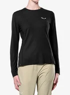 Bluzy sportowe damskie - Bluza damska Salewa Puez Dry Tee - black out - miniaturka - grafika 1
