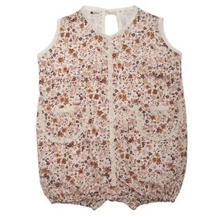 Hi Little One rampers dla dziewczynki BOHO FLOPI Cognac roz M Pom Pom - Rampersy - miniaturka - grafika 1