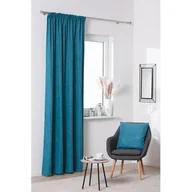 Zasłony - Zasłona z taśmą ZAHRA 140 x 260 cm morski - miniaturka - grafika 1
