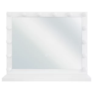 Beliani Lustro stojące LED 50 x 60 cm białe BEAUVOIR - Lustra - miniaturka - grafika 1