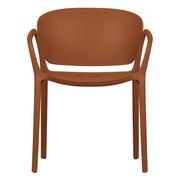 Krzesła - Ceglaste plastikowe krzesło Bent – WOOOD - miniaturka - grafika 1